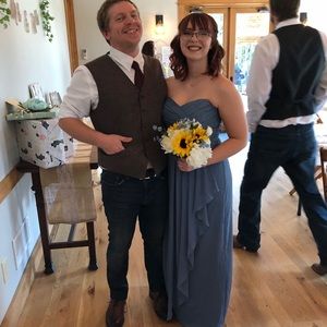 Steel Blue Bridesmaid Dress